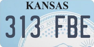 KS license plate 313FBE