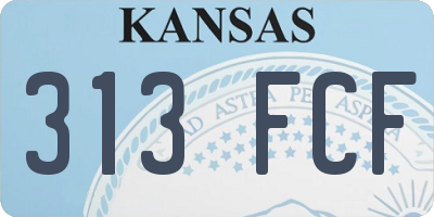 KS license plate 313FCF
