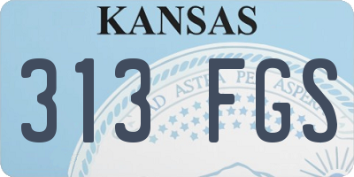 KS license plate 313FGS