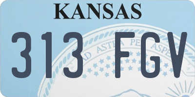 KS license plate 313FGV