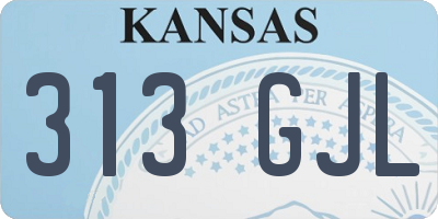 KS license plate 313GJL