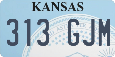 KS license plate 313GJM