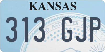 KS license plate 313GJP