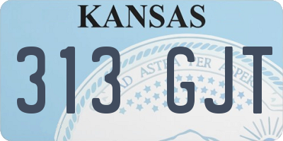 KS license plate 313GJT