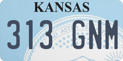 KS license plate 313GNM