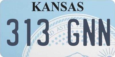 KS license plate 313GNN