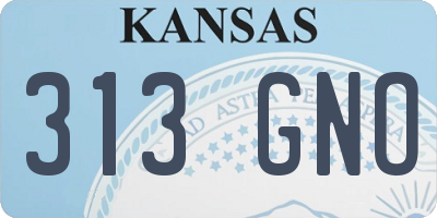 KS license plate 313GNO