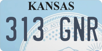 KS license plate 313GNR