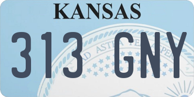 KS license plate 313GNY