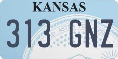 KS license plate 313GNZ