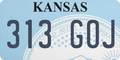KS license plate 313GOJ