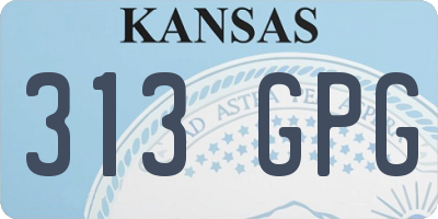 KS license plate 313GPG