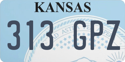 KS license plate 313GPZ