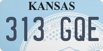KS license plate 313GQE