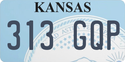 KS license plate 313GQP