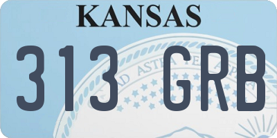 KS license plate 313GRB