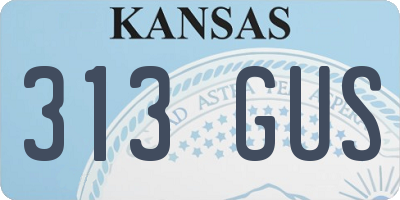 KS license plate 313GUS