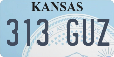 KS license plate 313GUZ