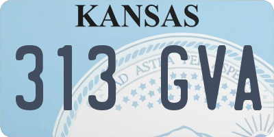 KS license plate 313GVA