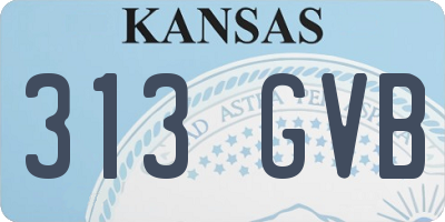 KS license plate 313GVB