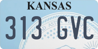 KS license plate 313GVC
