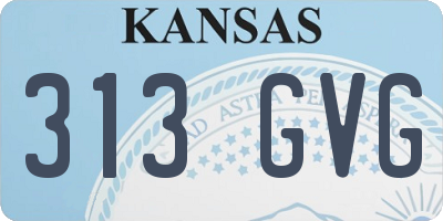 KS license plate 313GVG