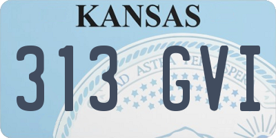 KS license plate 313GVI