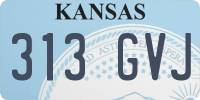 KS license plate 313GVJ