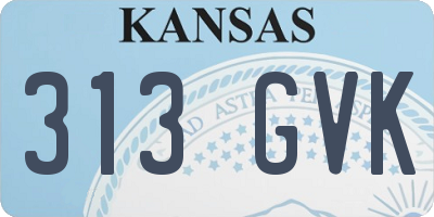 KS license plate 313GVK