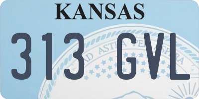 KS license plate 313GVL