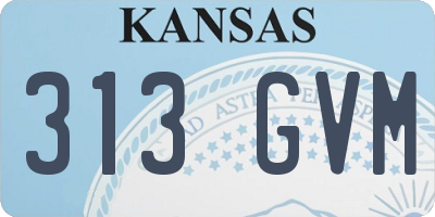 KS license plate 313GVM