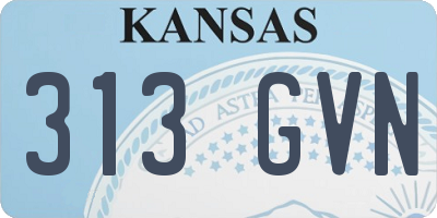 KS license plate 313GVN