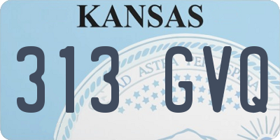KS license plate 313GVQ