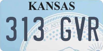 KS license plate 313GVR
