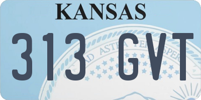 KS license plate 313GVT