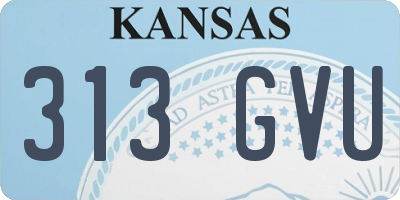 KS license plate 313GVU