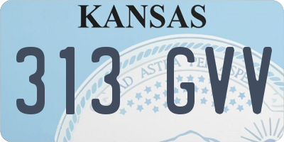 KS license plate 313GVV