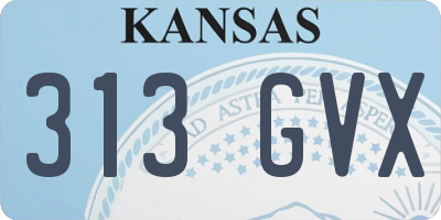 KS license plate 313GVX