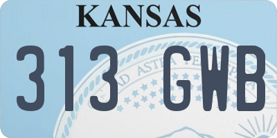 KS license plate 313GWB