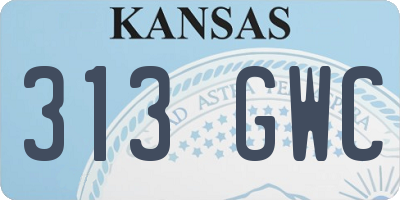 KS license plate 313GWC