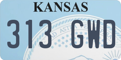 KS license plate 313GWD