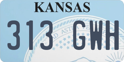 KS license plate 313GWH