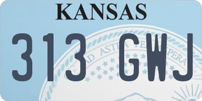 KS license plate 313GWJ