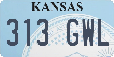 KS license plate 313GWL