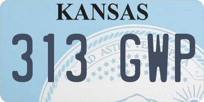 KS license plate 313GWP