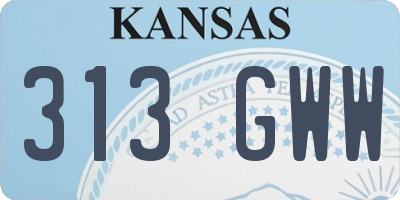 KS license plate 313GWW