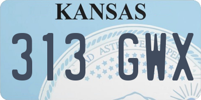 KS license plate 313GWX