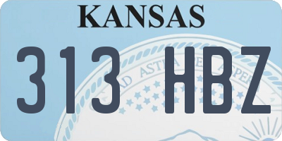 KS license plate 313HBZ