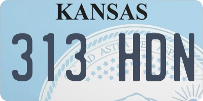 KS license plate 313HDN