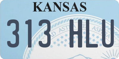 KS license plate 313HLU